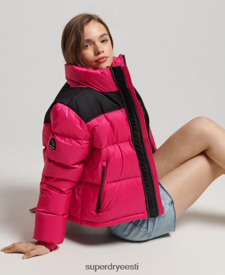 Superdry naised sportliku koodiga puffjakk B2LT45491 Riietus roosa