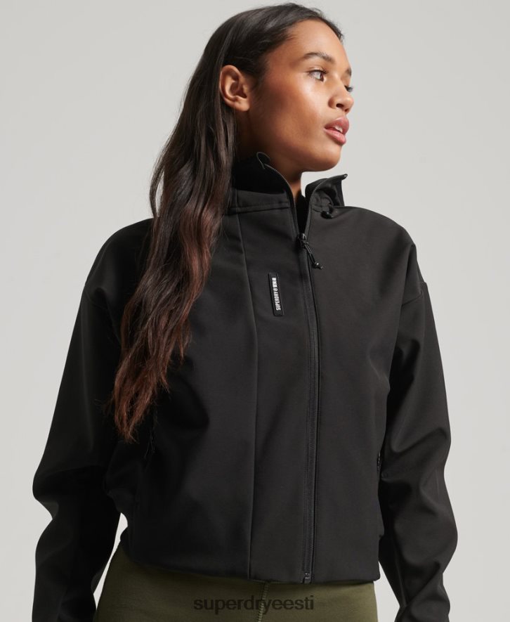 Superdry naised tech crop softshell jope B2LT45432 Riietus must