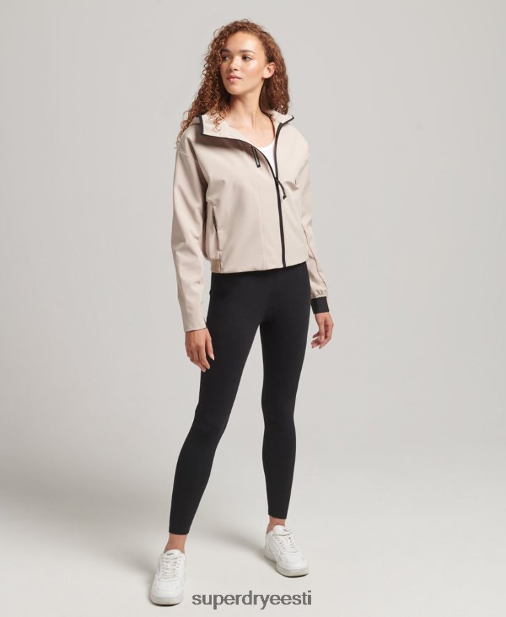 Superdry naised tech crop softshell jope B2LT45521 Riietus beež