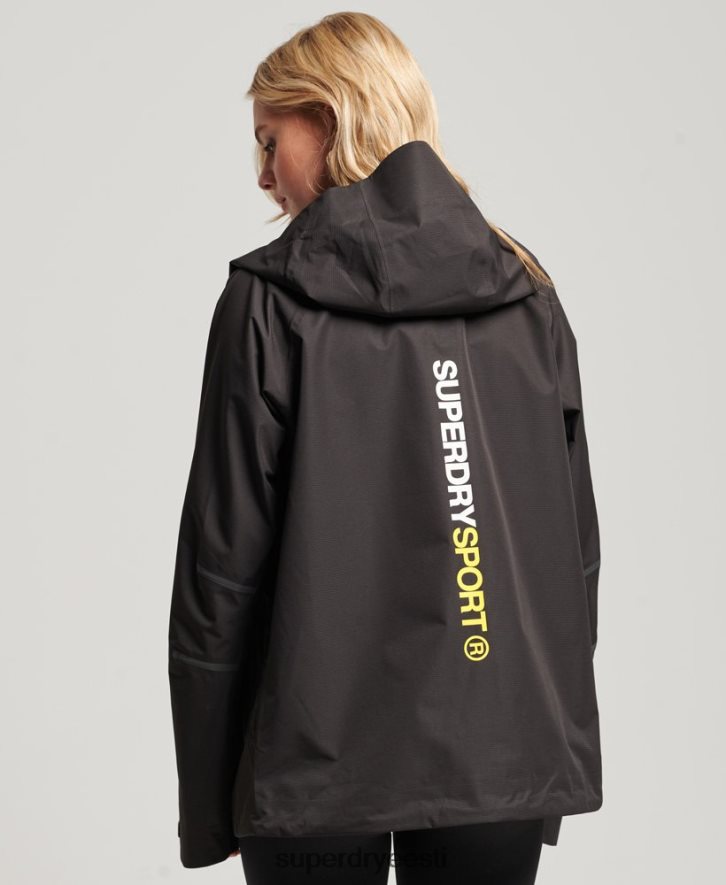 Superdry naised veekindel jope B2LT43625 Riietus must