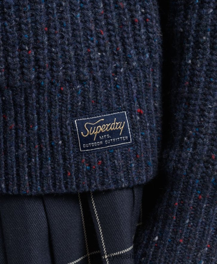 Superdry naised tviidsoonilise kaelusega kampsun B2LT43988 Riietus merevägi