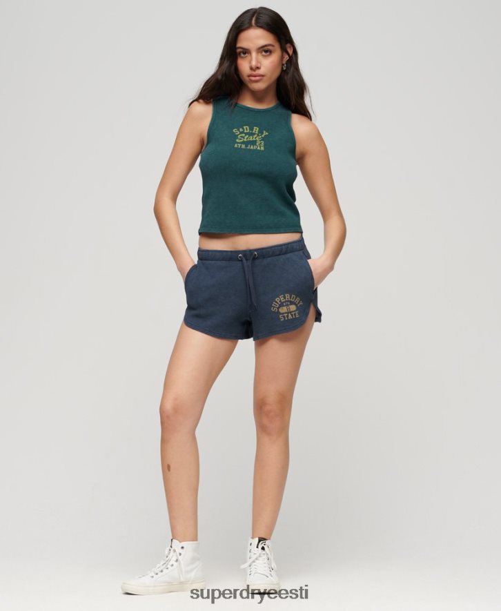 Superdry naised sportlikud vahvlipüksid B2LT42048 Riietus sinine