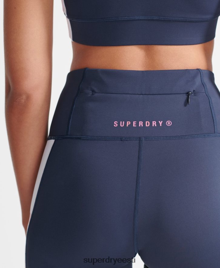 Superdry naised treeningu lukustusrattapüksid B2LT43173 Riietus merevägi