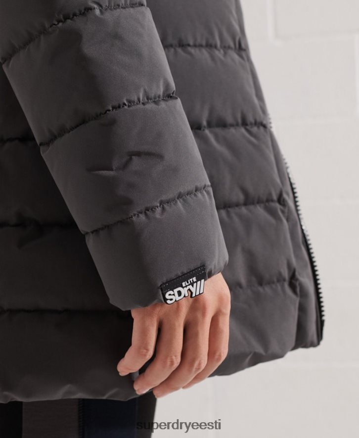 Superdry naised arktiline kõrge puhvmantel B2LT43645 Riietus tumehall