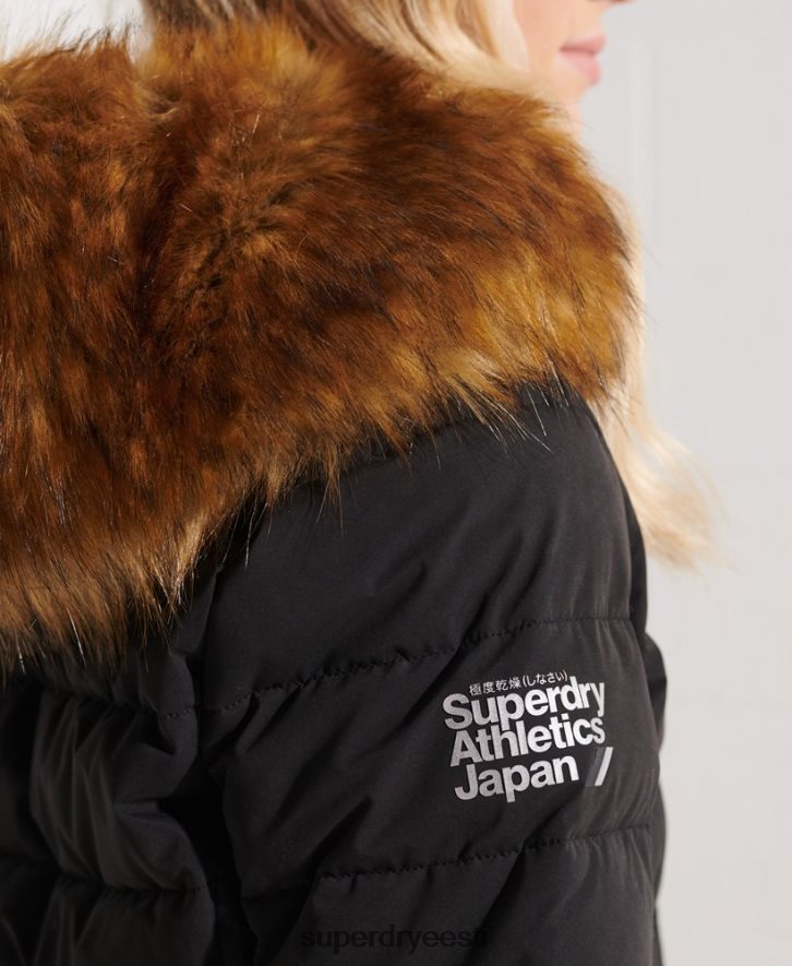 Superdry naised arktiline kõrge puhvmantel B2LT43647 Riietus must