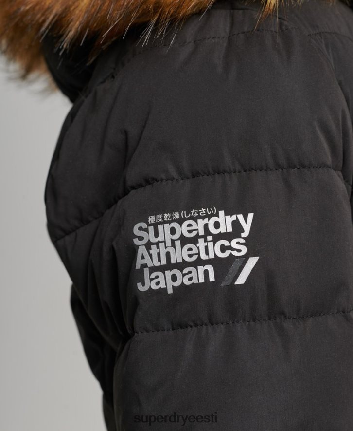 Superdry naised arktiline pikk mantel B2LT45638 Riietus must