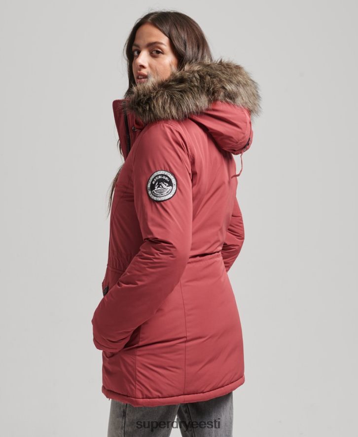 Superdry naised ashley everest parkmantel B2LT45466 Riietus punane