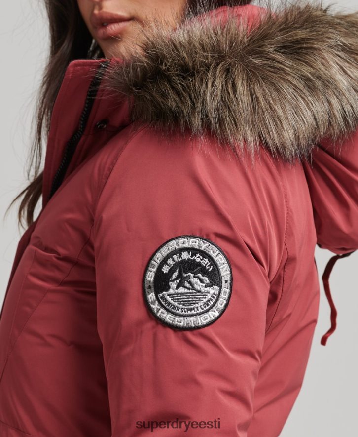 Superdry naised ashley everest parkmantel B2LT45466 Riietus punane