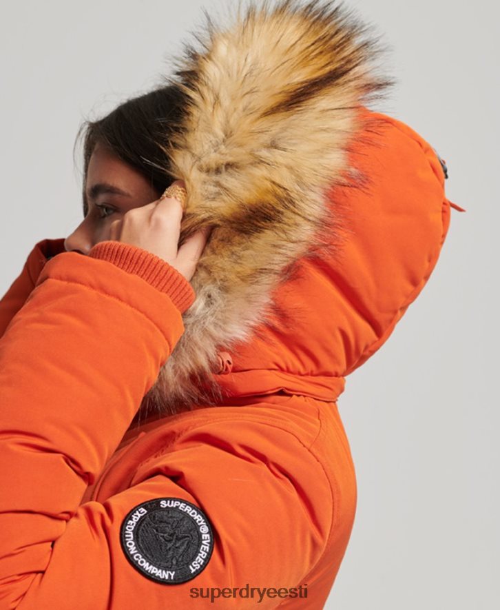 Superdry naised everest parkmantel B2LT43684 Riietus oranž