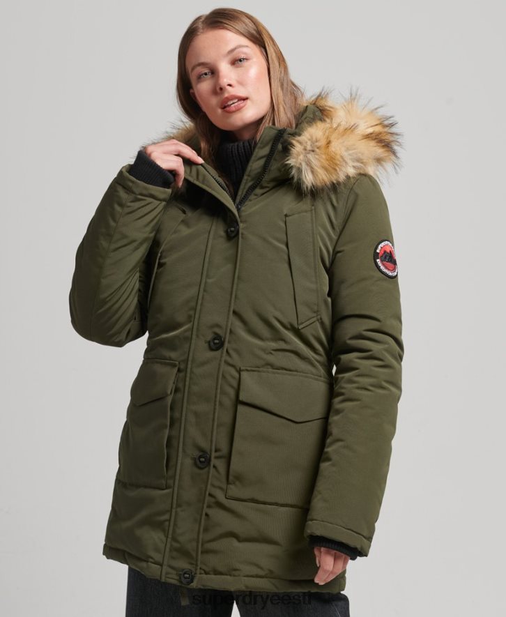 Superdry naised everest parkmantel B2LT43781 Riietus roheline