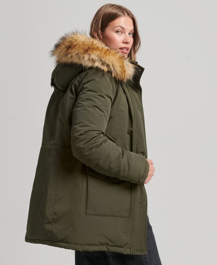 Superdry naised everest parkmantel B2LT43781 Riietus roheline