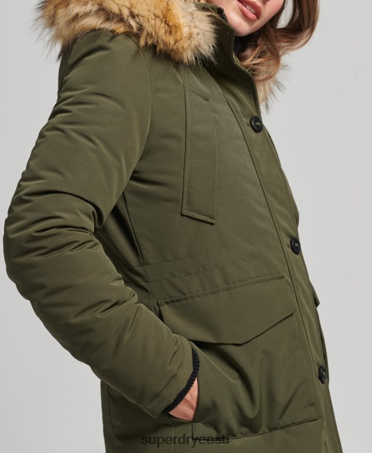 Superdry naised everest parkmantel B2LT43781 Riietus roheline