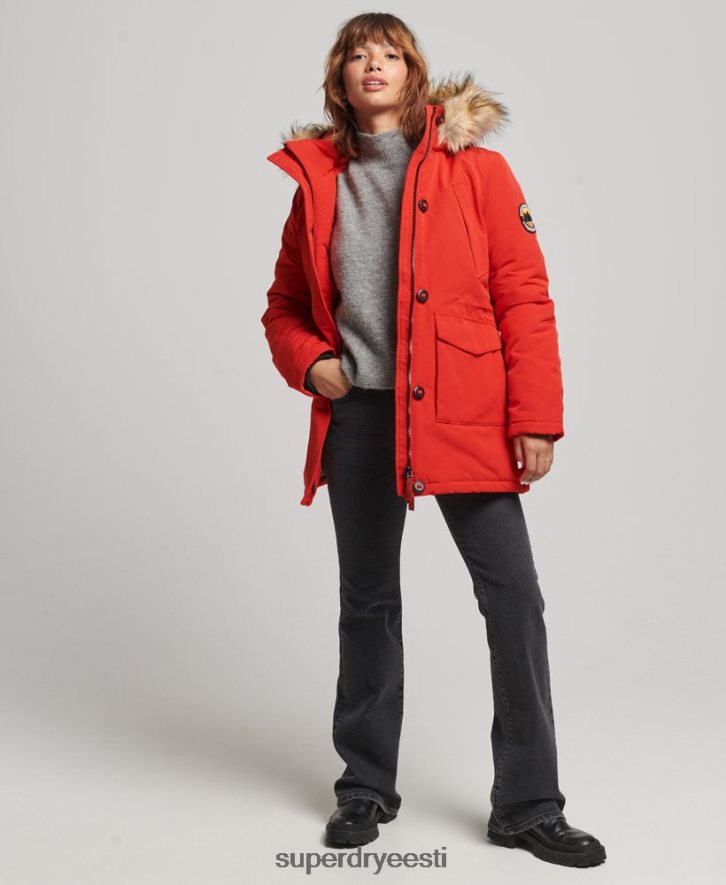 Superdry naised everest parkmantel B2LT43808 Riietus punane