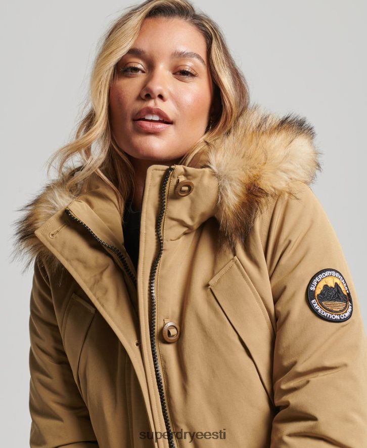 Superdry naised everest parkmantel B2LT45700 Riietus tan