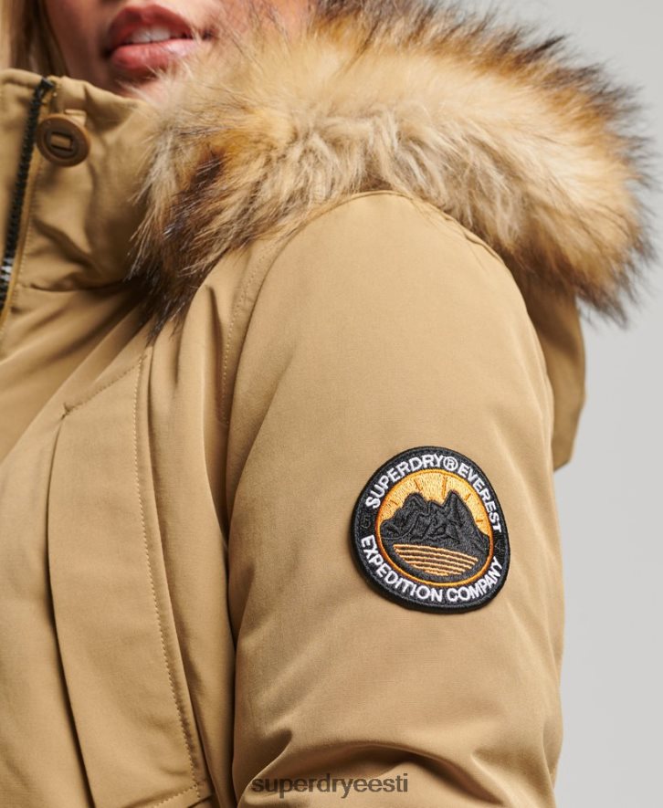 Superdry naised everest parkmantel B2LT45700 Riietus tan