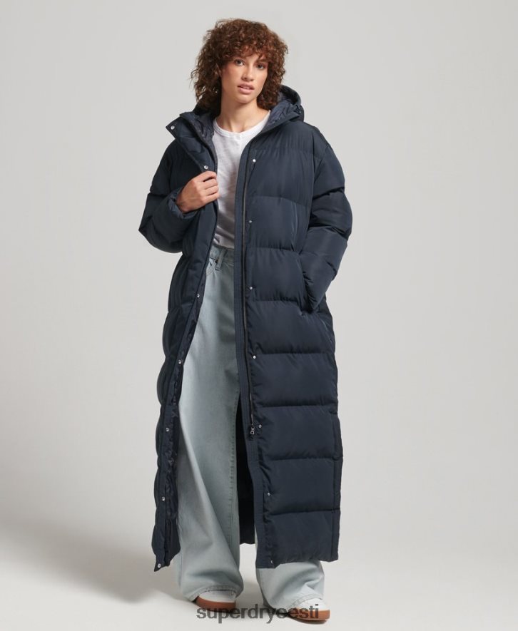 Superdry naised kapuutsiga maxi-puhvermantel B2LT43594 Riietus merevägi