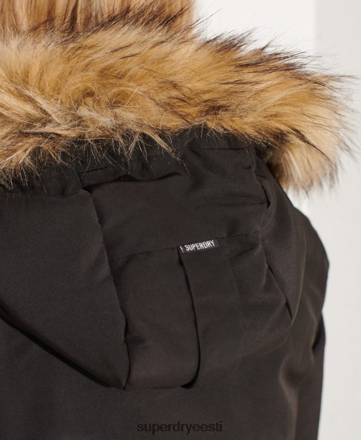 Superdry naised kood everest parkmantel B2LT45537 Riietus must