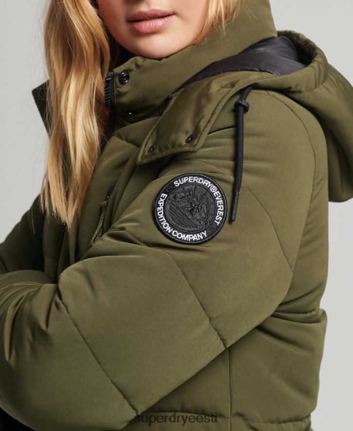 Superdry naised õngejada everesti mantel B2LT45688 Riietus roheline