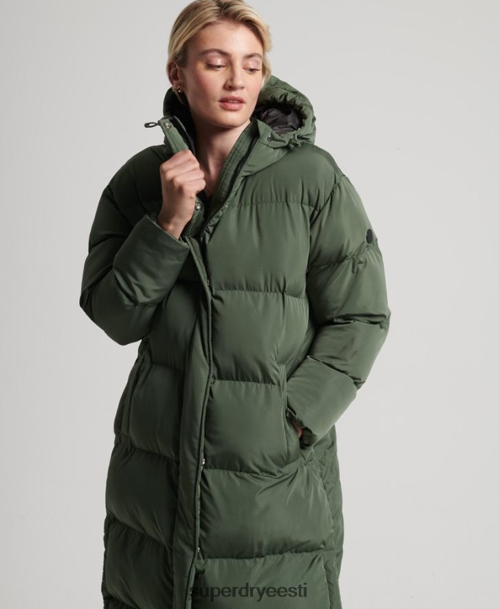 Superdry naised õngejada tekkmantel B2LT43828 Riietus roheline