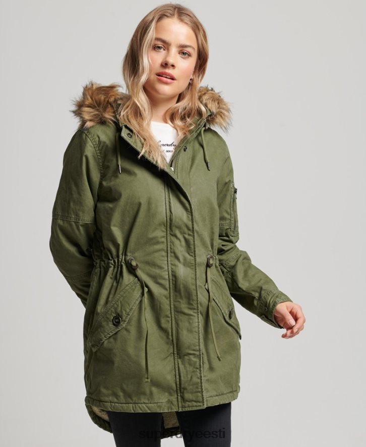 Superdry naised väliparka mantel B2LT45538 Riietus roheline