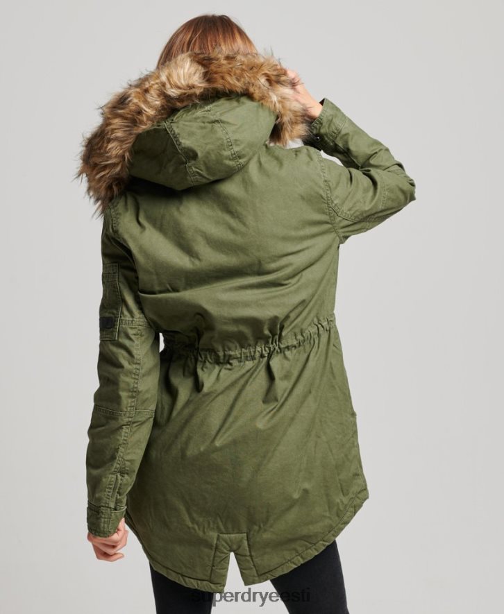 Superdry naised väliparka mantel B2LT45538 Riietus roheline