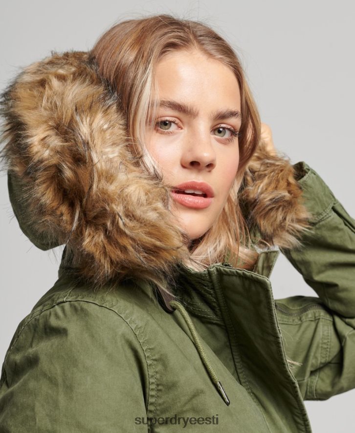 Superdry naised väliparka mantel B2LT45538 Riietus roheline