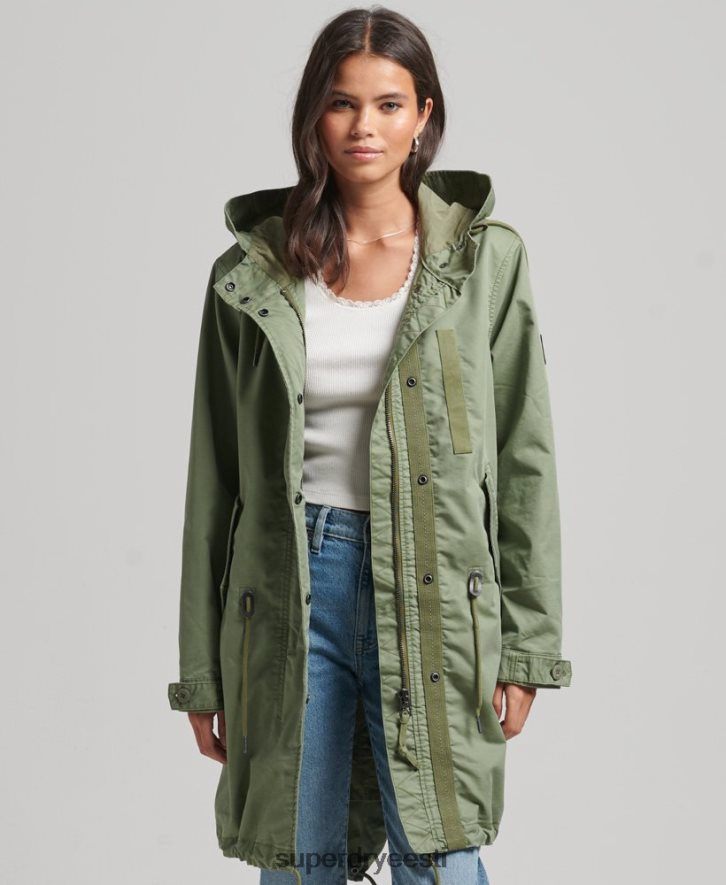 Superdry naised väliparka mantel B2LT45663 Riietus khaki