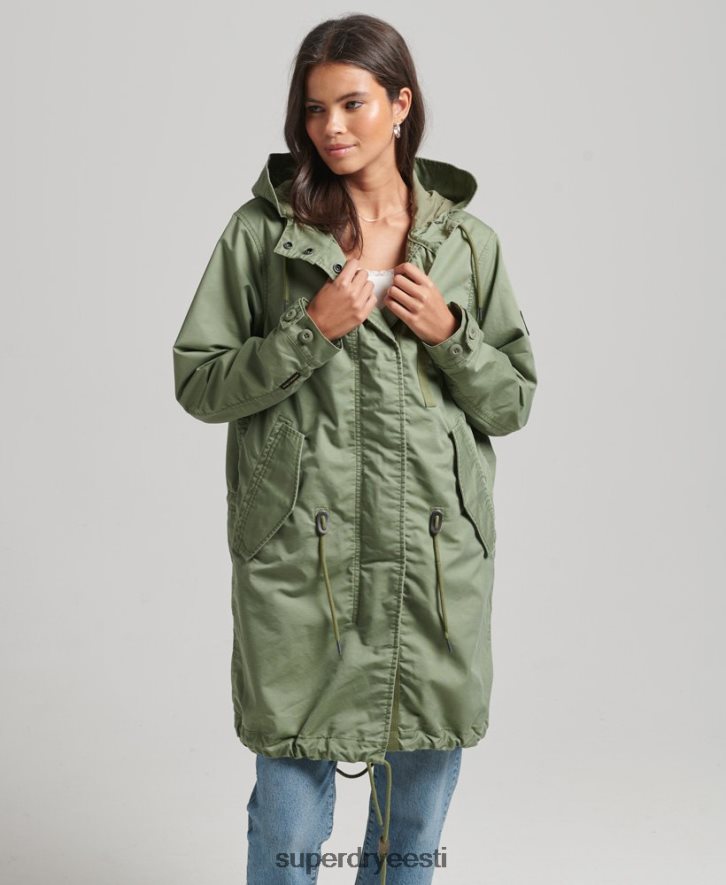 Superdry naised väliparka mantel B2LT45663 Riietus khaki