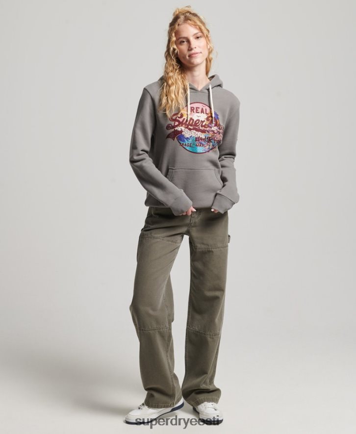 Superdry naised Jaapani graafilise logoga kapuuts B2LT45753 Riietus hall