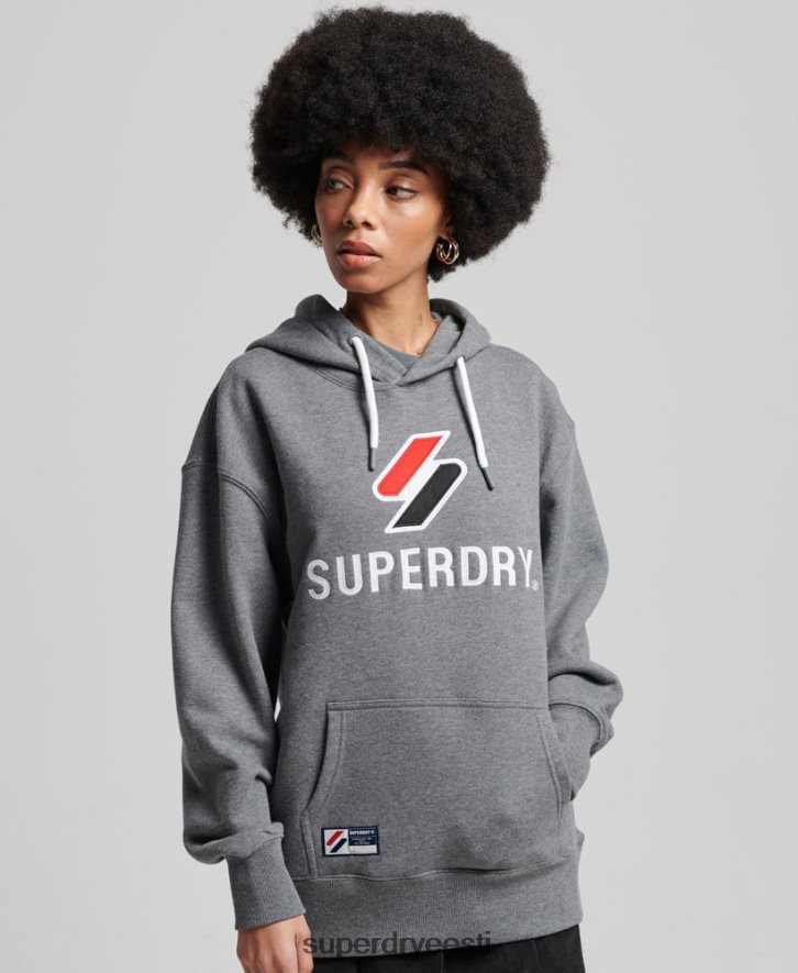 Superdry naised aplikatsiooniga ülisuur kapuuts B2LT43390 Riietus tumehall