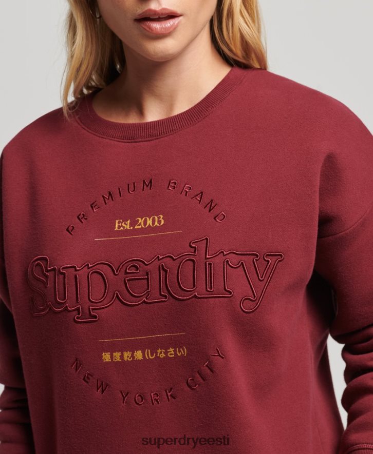 Superdry naised asutatud meeskonna dressipluus B2LT46021 Riietus punane