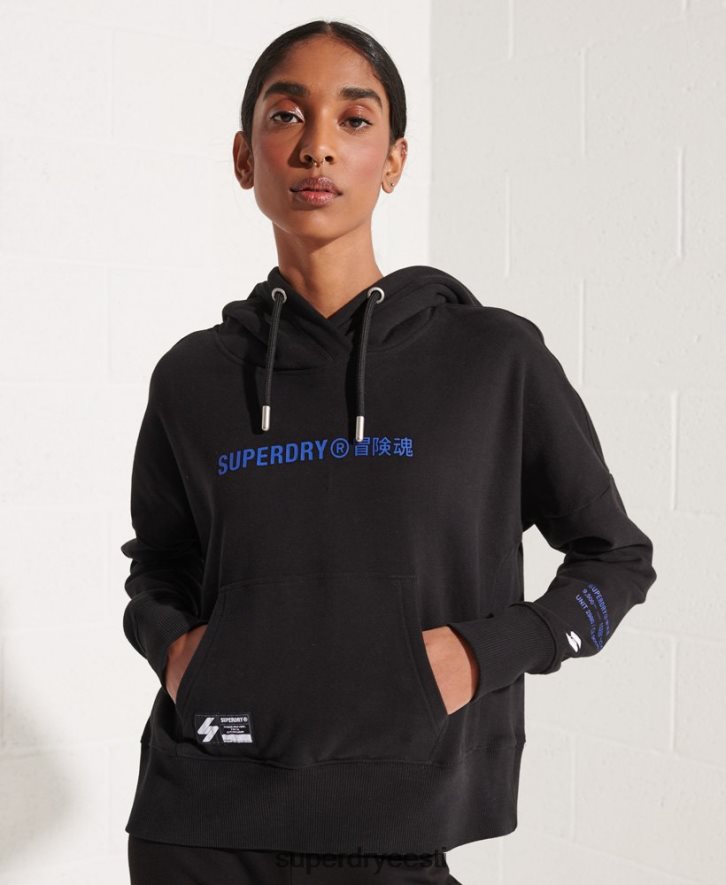 Superdry naised cooperate logo crop hoodie B2LT43470 Riietus must