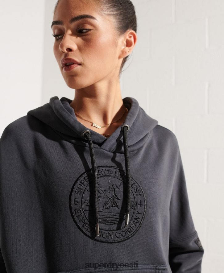 Superdry naised ekspeditsiooni graafiline crop hoodie B2LT46144 Riietus must