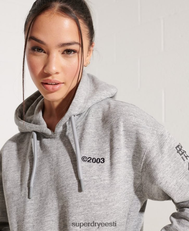 Superdry naised ettevõtte logoga kapuuts B2LT46179 Riietus helehall