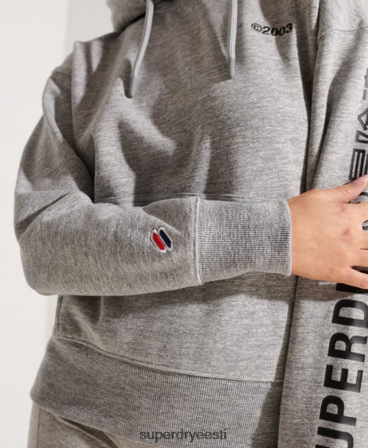 Superdry naised ettevõtte logoga kapuuts B2LT46179 Riietus helehall