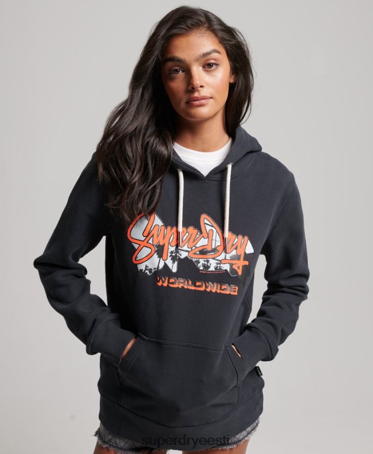 Superdry naised foto täidisega kapuuts B2LT45851 Riietus merevägi