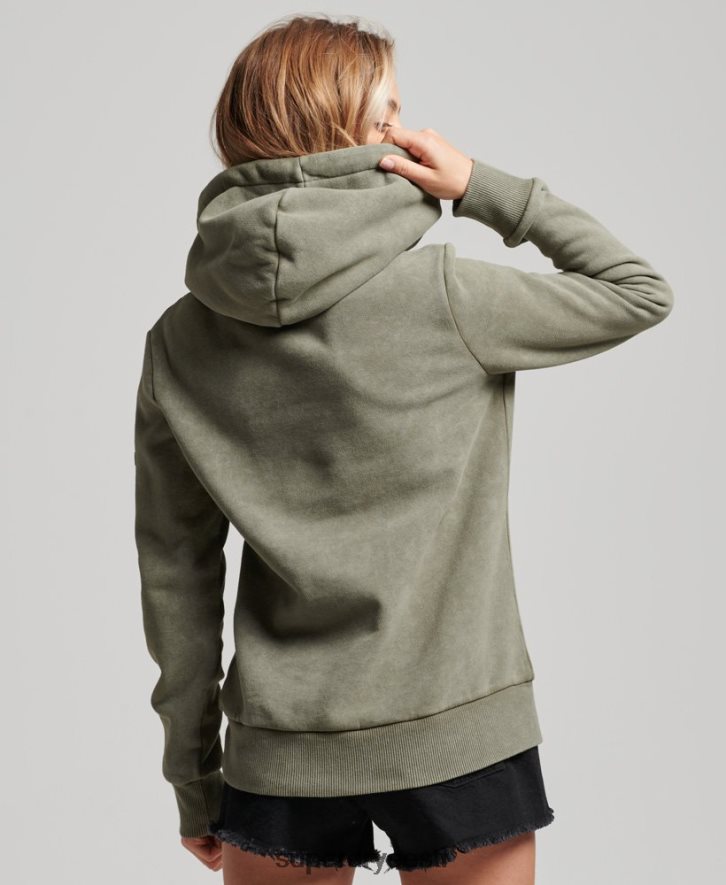 Superdry naised kaunistatud kapuuts B2LT43284 Riietus roheline