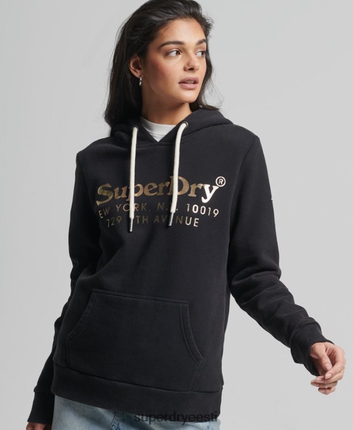 Superdry naised koht huvi hoodie B2LT45985 Riietus must