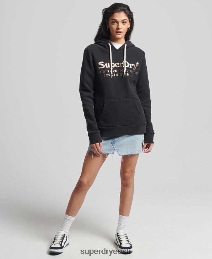 Superdry naised koht huvi hoodie B2LT45985 Riietus must