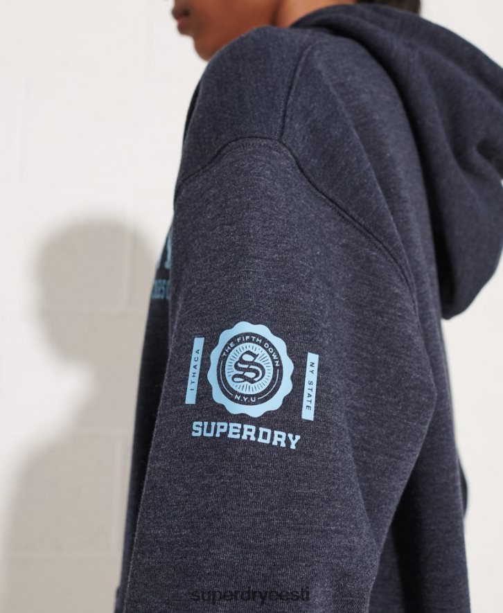 Superdry naised kolledži graafiline kampsun B2LT45977 Riietus sinine