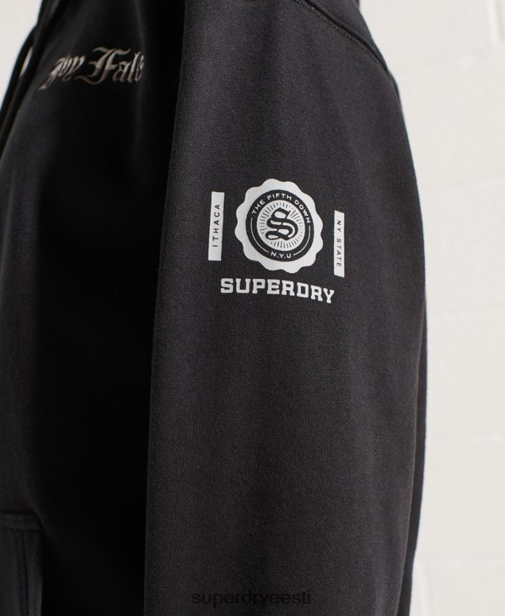 Superdry naised kolledži graafiline kampsun B2LT46173 Riietus must