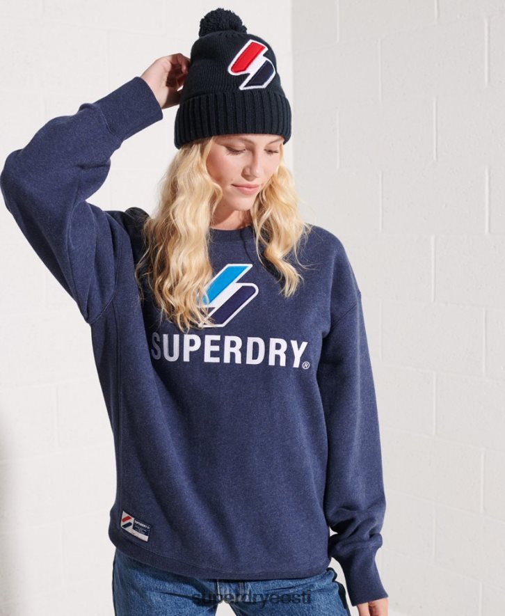 Superdry naised koodi logoga aplikatsiooniga meeskonna dressipluus B2LT43504 Riietus sinine