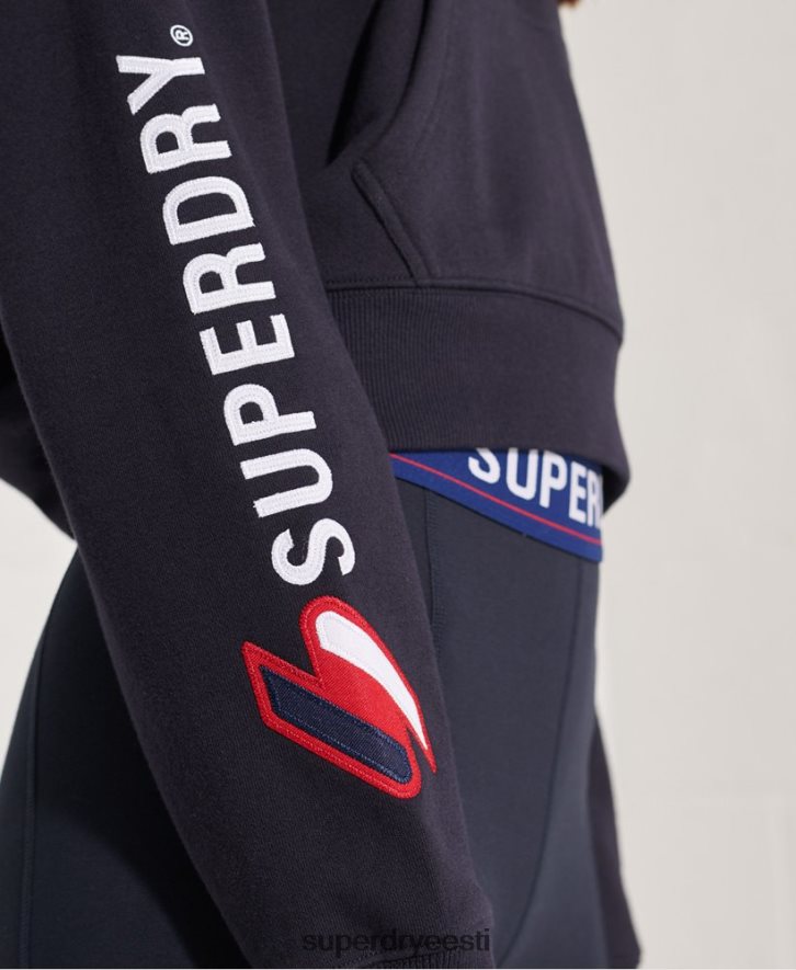 Superdry naised koodigraafika boxy kapuuts B2LT43489 Riietus merevägi