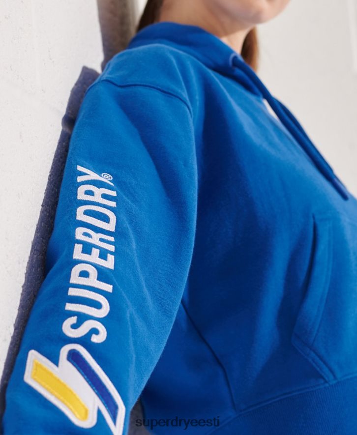 Superdry naised koodigraafika boxy kapuuts B2LT43490 Riietus sinine