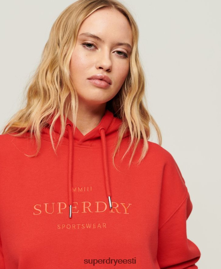 Superdry naised koodiheraldika ülisuur kapuuts B2LT42018 Riietus punane