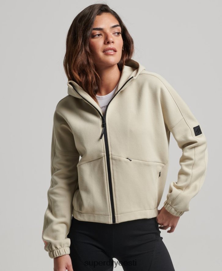 Superdry naised kooditehniline tõmblukuga kapuuts B2LT43267 Riietus beež