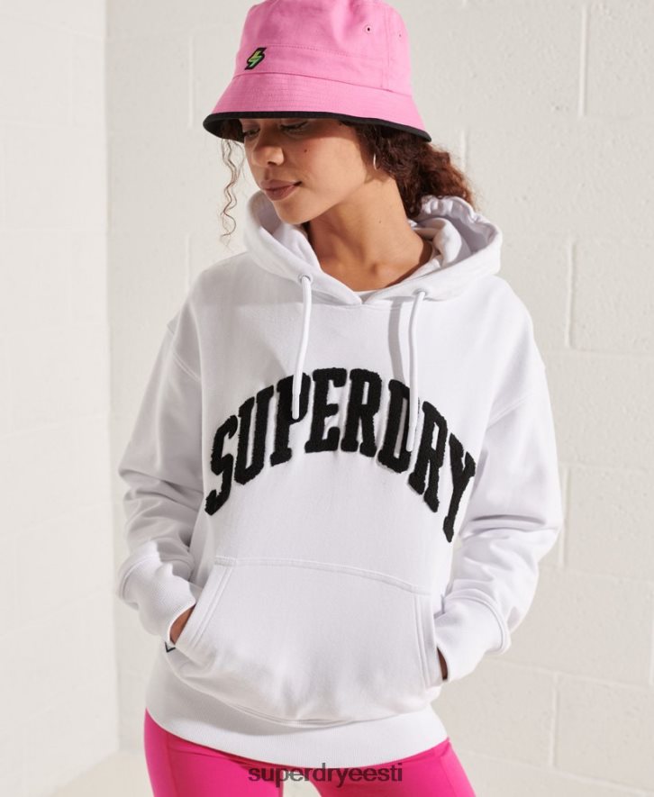 Superdry naised ülikooli kaarega mono kapuuts B2LT45979 Riietus valge