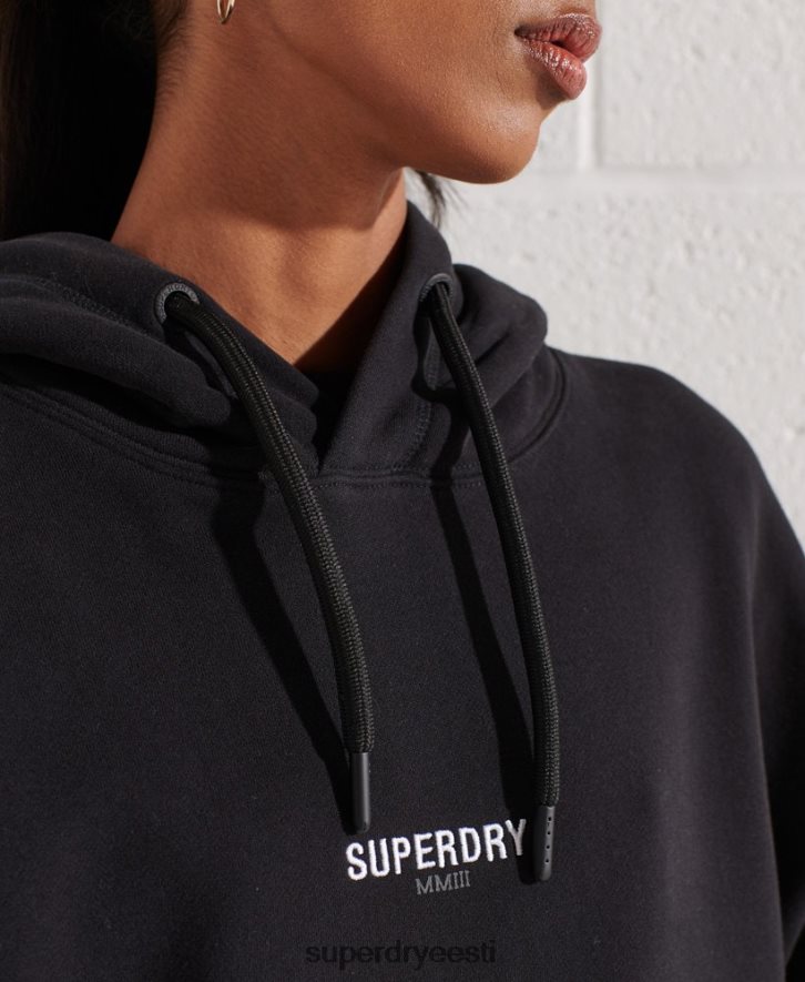 Superdry naised mikrologoga ülisuur kapuuts B2LT45843 Riietus must