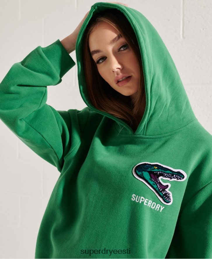 Superdry naised moodne frantsiisi ülisuur kapuuts B2LT46052 Riietus roheline