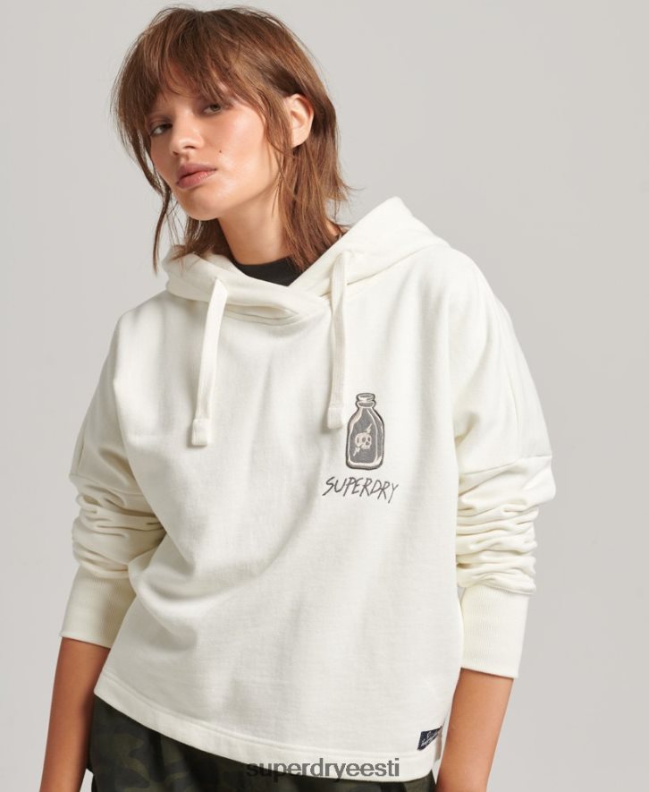 Superdry naised nostalgiaplaastriga kapuuts B2LT45819 Riietus valge